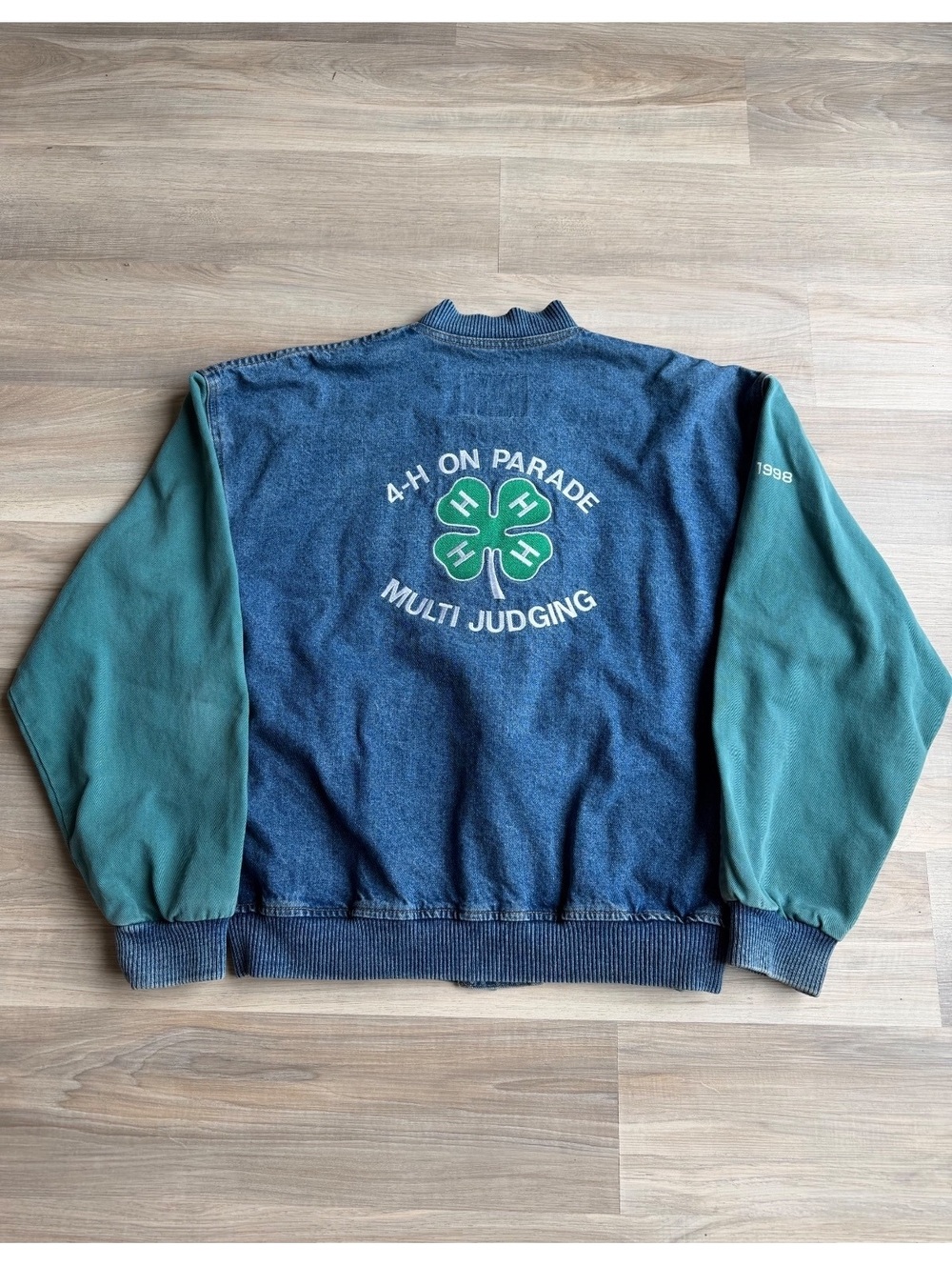 Vintage 1998 Denim John Deere Bomber Jacket